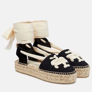 Tory Burch Lace Up Espadrilles